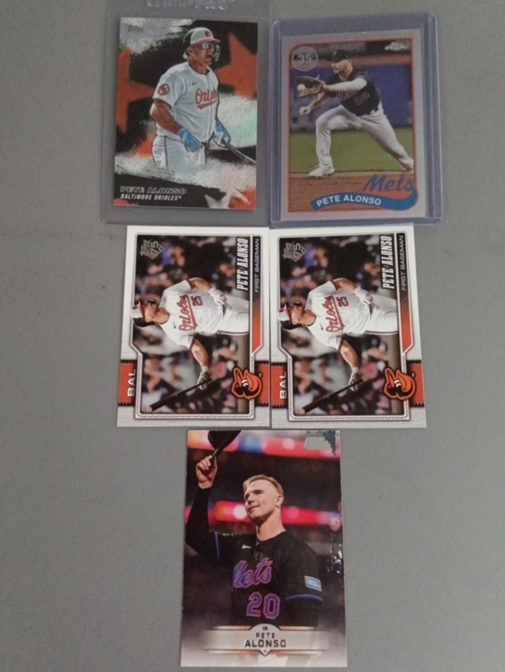 Topps Pete Alonso Baseball Card Lot - Orange, Blue, Black Accents